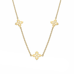Objevte elegantní zlatý náhrdelník s motivem čtyřlístku ze zlata ryzosti 585. Šperk jako symbol štěstí pro vás i jako dárek. Nak