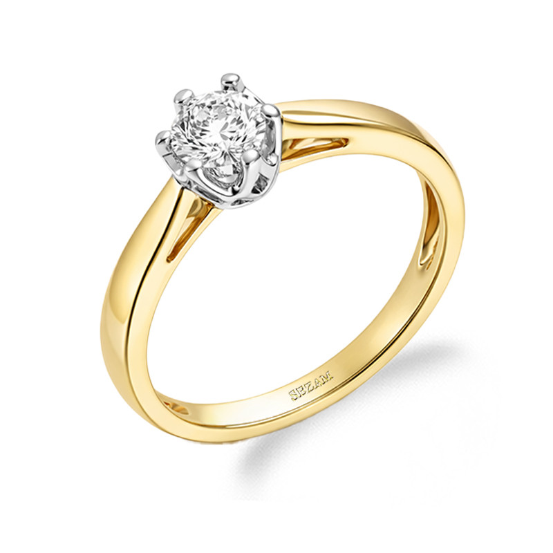 Zásnubní prsten Royal s diamantem 0,15 ct | iSezam.cz
