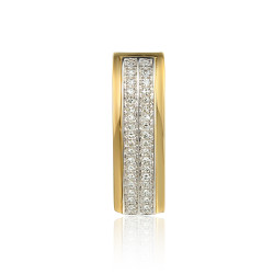 Zlatý přívěsek s diamanty LINE ryzost 585 | iSezam.cz