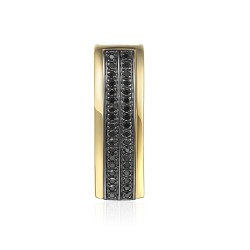 Zlatý přívěsek s černými diamanty 0,10 ct | iSezam.cz