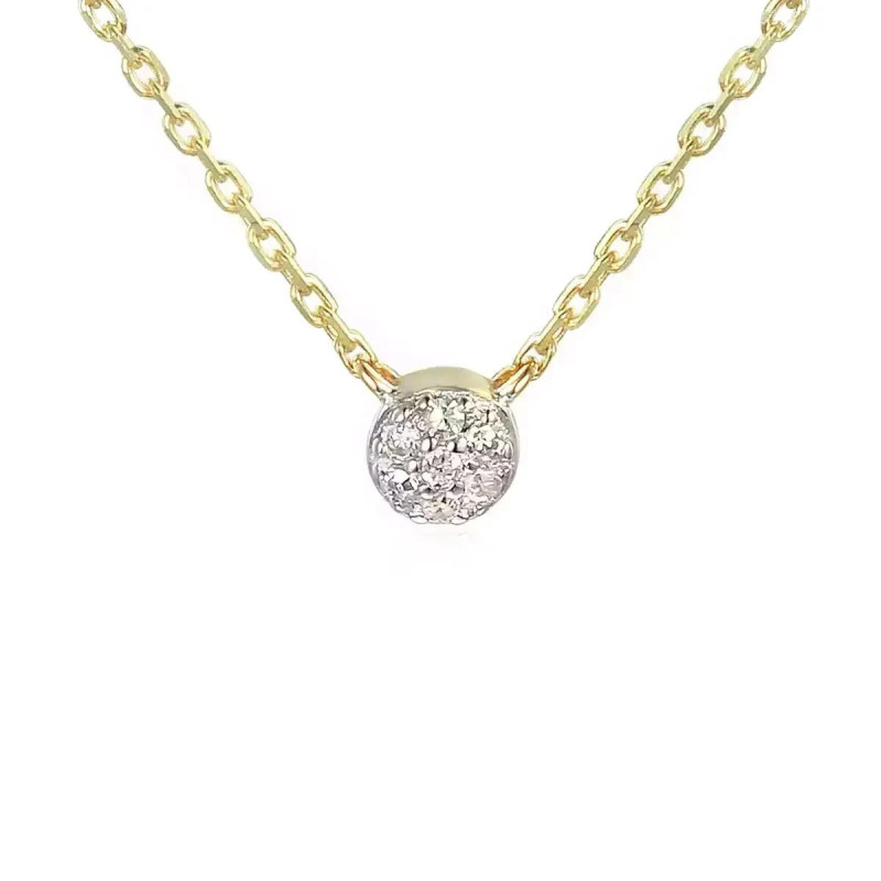 Zlatý náhrdelník SWEET s diamanty 0,02 ct | iSezam.cz