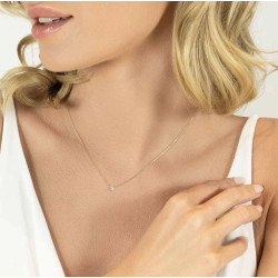 Zlatý náhrdelník SWEET s diamanty 0,02 ct | iSezam.cz
