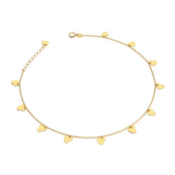 Zlatý náramek se srdíčky ryzost 375 | iSezam.cz