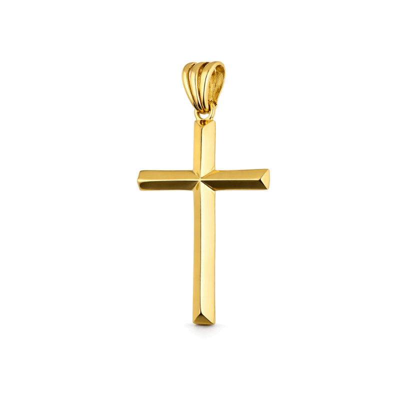 Zlatý křížek oboustranný ryzost 585 - Nadčasový symbol - iSezam.cz