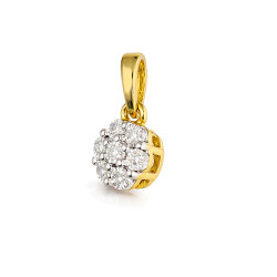 Zlatý přívěsek s diamanty květina, ryzost 585 - iSezam.cz
