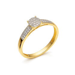 Zlatý zásnubní prsten s diamanty ryz. 585 - iSezam.cz