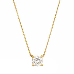 Elegantní zlatý náhrdelník s laboratorním diamantem 0,58 ct a certifikátem IGI. Ideální dárek k zásnubám či výročí. Objevte luxu