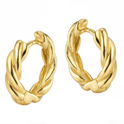 Objevte elegantní pozlacené stříbrné náušnice kroucené kroužky (ryzost 925) v Jubiler Sezam. Moderní design, bezpečné zapínání. 