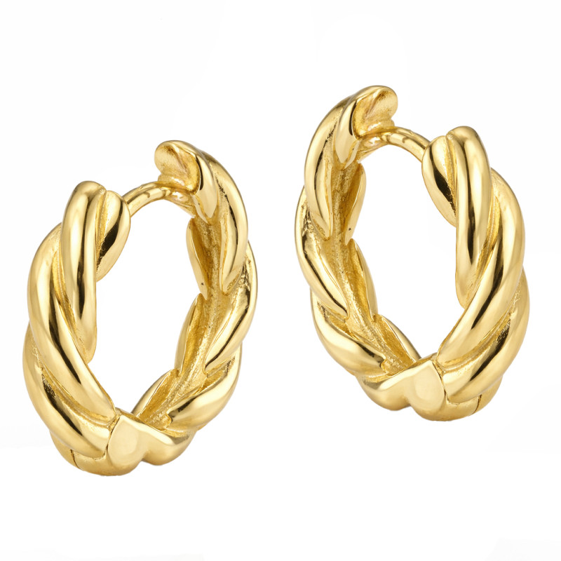 Objevte elegantní pozlacené stříbrné náušnice kroucené kroužky (ryzost 925) v Jubiler Sezam. Moderní design, bezpečné zapínání. 