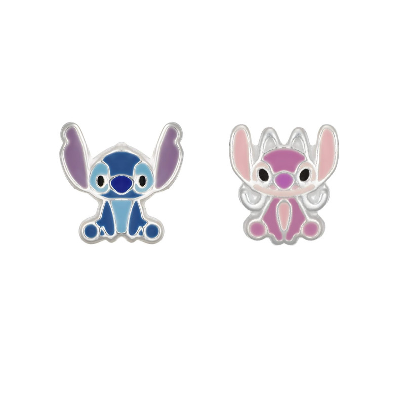 Stříbrné náušnice pro dívky Stitch a Angel | iSezam.cz