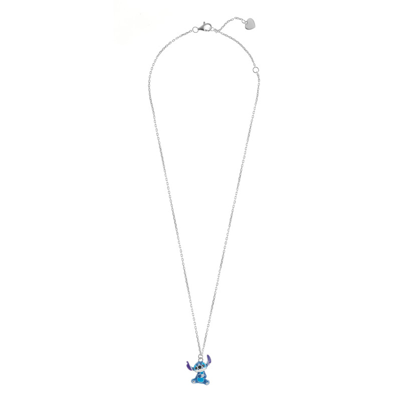 Stříbrný náhrdelník s keramikou z kolekce Disney Stitch pro děti CS00028SRHL-P-CS