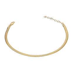 Náramek zlatý snake plochý 3 mm