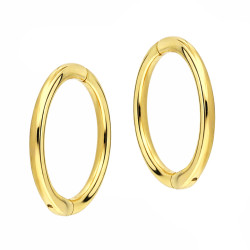 Objevte klasické zlaté náušnice kroužky o průměru 10 mm, ze zlata ryzosti 375 (9 karátů). Elegantní, bezpečné zapínání. Ideální 