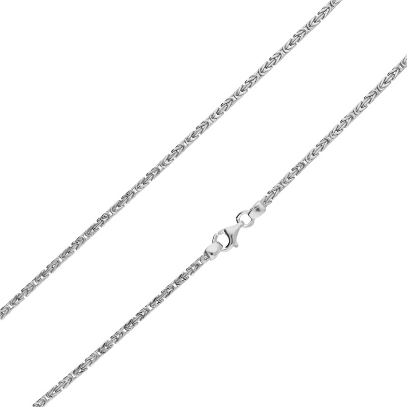 Objevte elegantní stříbrný řetízek s královským vzorem (ryzost 925) od Jubiler Sezam. Kvalitní rhodiované provedení, 2mm tloušťk