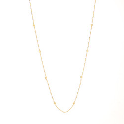Objevte elegantní zlatý náhrdelník 14kt s fasetovanými kuličkami. Jemný lesk a moderní design, ideální pro každodenní nošení i s