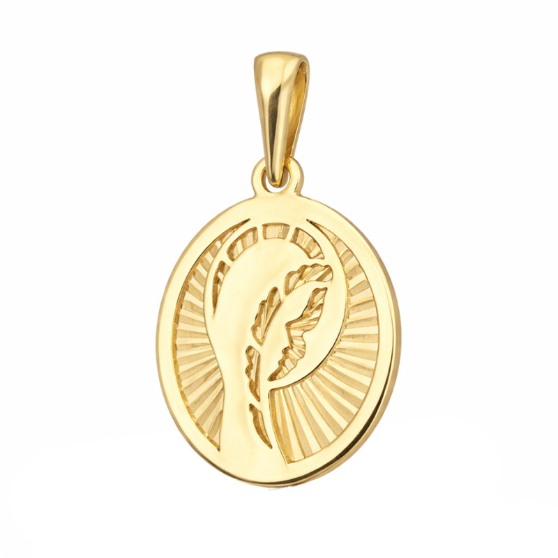 Objevte elegantní zlatý medailonek s Matkou Boží, ryzost 585. Ideální dárek ke křtu či svatbě. Krásný symbol víry.