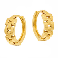 Náušnice kruhy 13 mm, zlato 585