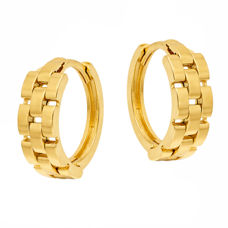 Náušnice kruhy 13 mm, zlato 585