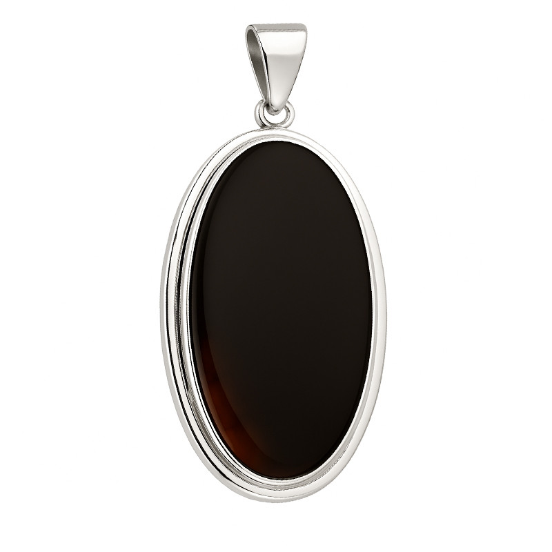 Objevte elegantní stříbrný přívěsek s přírodním brazilským onyxem (ryzost 925). Klasická krása a symbolika síly. Ideální dárek. 