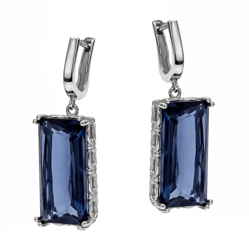 Stříbrný set šperků 925 s laboratorním topasem blue London