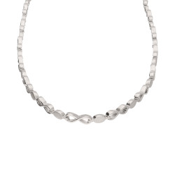 Stříbrný náhrdelník Infinity a Oval - iSezam.cz