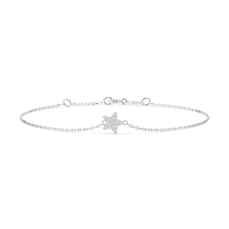Náramek Minimalismus s diamanty 105-10013-W-0.03 - Klenotnictví Sezam