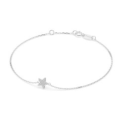 Náramek Minimalismus s diamanty 105-10013-W-0.03 - Klenotnictví Sezam
