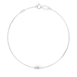 Náramek Minimalismus s diamanty 105-10013-W-0.03 - Klenotnictví Sezam