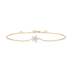 Náramek Minimalismus s diamanty 105-10013-Y-0.03 - Klenotnictví Sezam