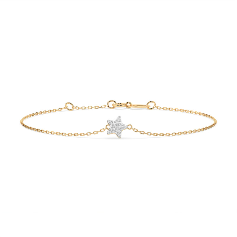 Náramek Minimalismus s diamanty 105-10013-Y-0.03 - Klenotnictví Sezam