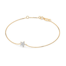 Náramek Minimalismus s diamanty 105-10013-Y-0.03 - Klenotnictví Sezam
