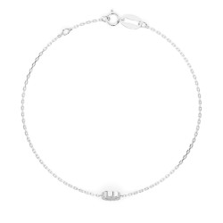 Náramek Minimalismus s diamanty 105-10015-W-0.07 - Jubiler Sezam