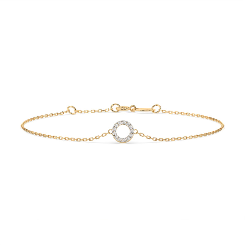 Náramek Minimalismus s diamanty 105-10015-Y-0.07 | iSezam.cz