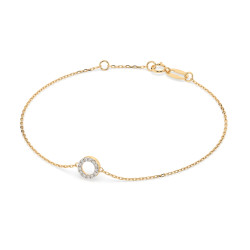 Náramek Minimalismus s diamanty 105-10015-Y-0.07 | iSezam.cz
