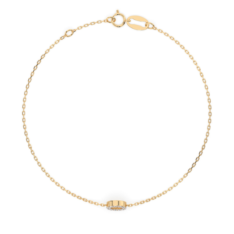 Náramek Minimalismus s diamanty 105-10015-Y-0.07 | iSezam.cz