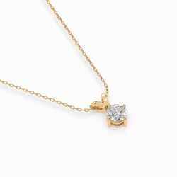Zlatý náhrdelník Soliter s diamantem ryzosti 585. Certifikovaný kámen, luxusní design. Objevte nadčasovou eleganci v Jubiler Sez