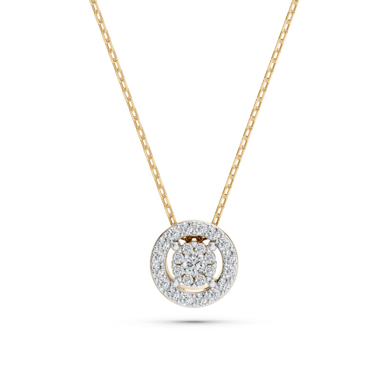 Náhrdelník Iluze s diamanty 104-10002-Y-0.03 | iSezam.cz