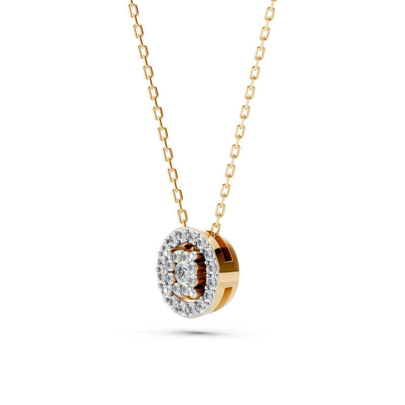 Náhrdelník Iluze s diamanty KB 104-10002-Y-0.03