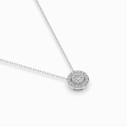 Náhrdelník Iluze s diamanty 104-10002-W-0.06 - Jubiler Sezam