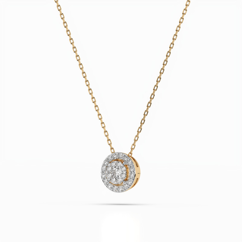 Náhrdelník Iluze s diamanty KB 104-10002-Y-0.06