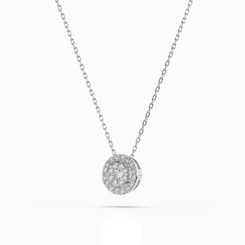 Náhrdelník Iluzja s diamanty KB 104-10002-W-0.1
