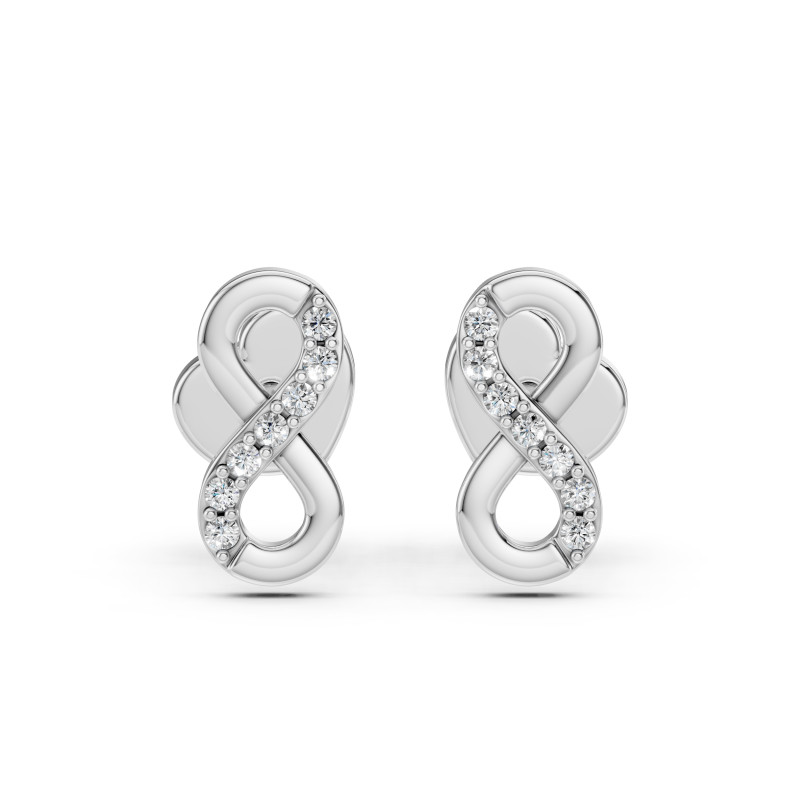 Náušnice Minimalismus s diamanty 102-10092-W-0.09 - Jubiler Sezam