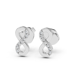 Náušnice Minimalismus s diamanty 102-10092-W-0.09 - Jubiler Sezam