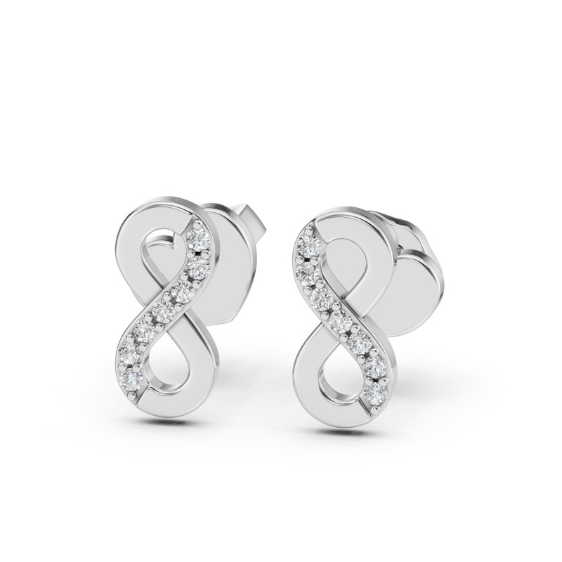 Náušnice Minimalismus s diamanty KB 102-10092-W-0.09