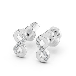 Náušnice Minimalismus s diamanty 102-10092-W-0.09 - Jubiler Sezam