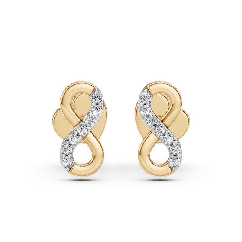 Náušnice Minimalismus s diamanty 102-10092-Y-0.09 - Klenotnictví Sezam