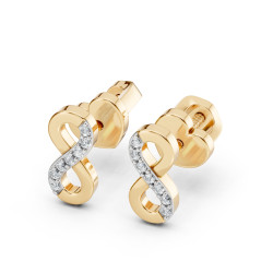 Náušnice Minimalismus s diamanty 102-10092-Y-0.09 - Klenotnictví Sezam