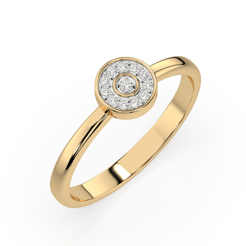 Zásnubní prsten Iluze s diamanty 101-10075-Y-0.07 | iSezam.cz
