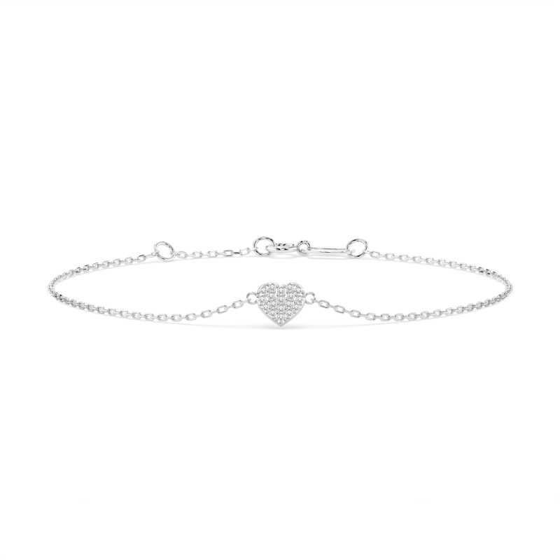 Náramek Minimalismus s diamanty 105-10012-W-0.09 - Jubiler Sezam