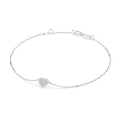 Náramek Minimalismus s diamanty 105-10012-W-0.09 - Jubiler Sezam